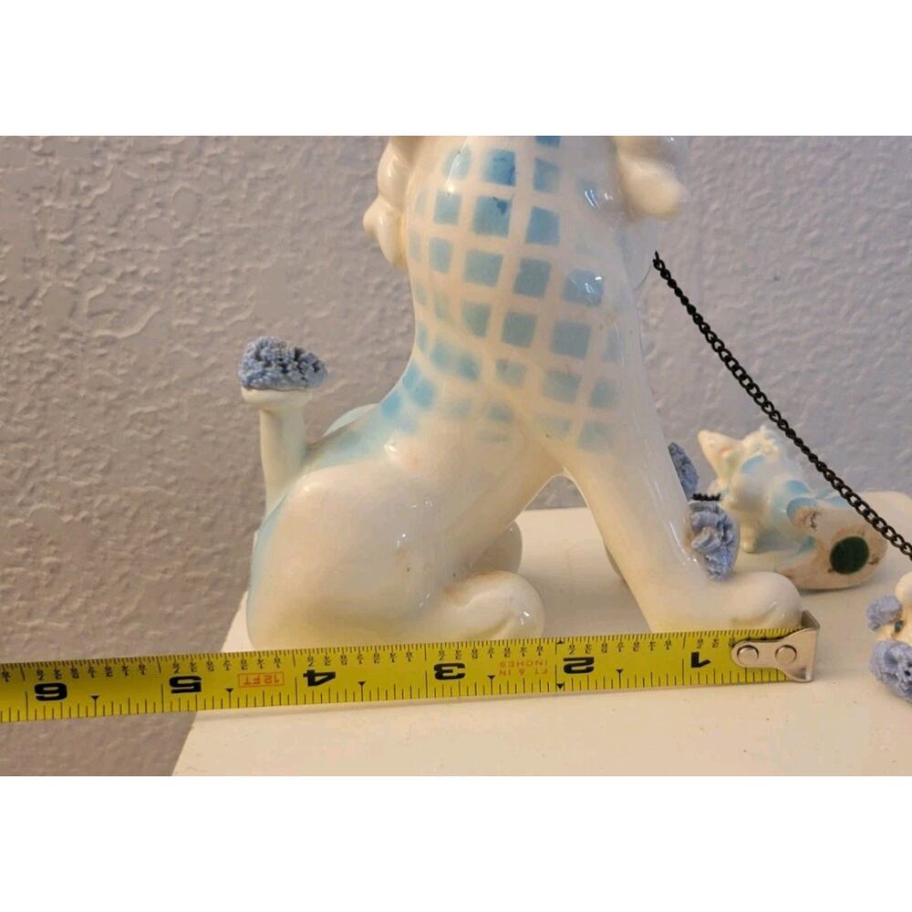Vtg. 50s Kreiss & Company Poodle w/Puppies on Chain Leash Made in Japan - Picture 15 of 16